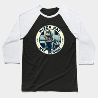 Pizza Rat New York Subway NYC Subway Train Baseball T-Shirt